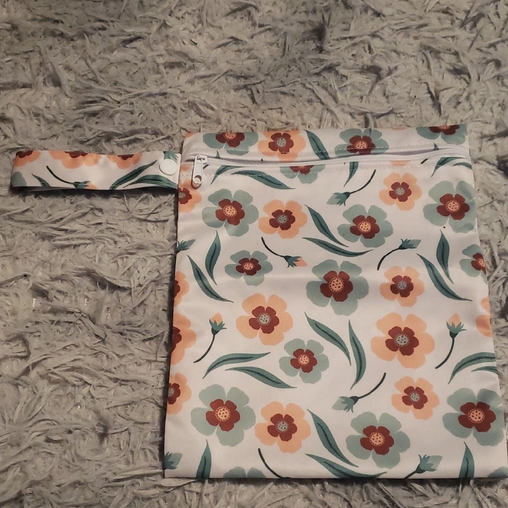 Floral Wet Bag with Handle